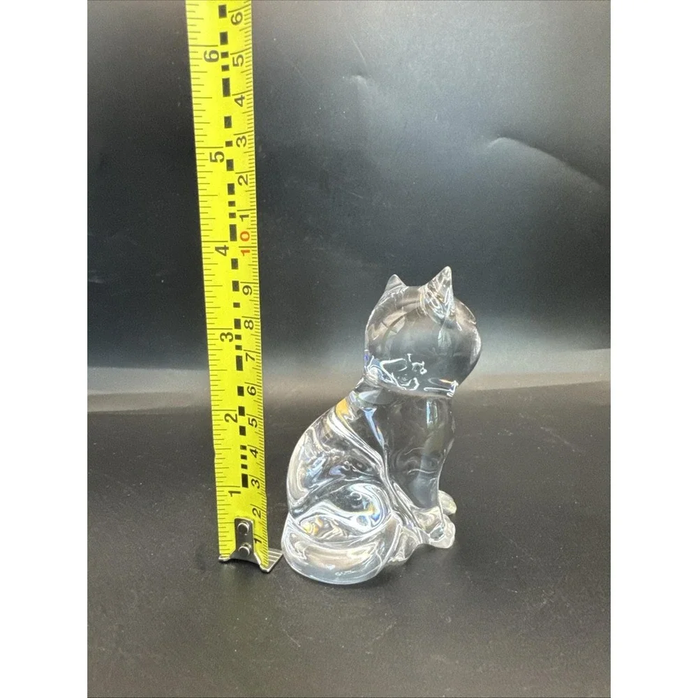 Vintage‎ Princess House Crystal Sitting Cat Figurine Germany 3.5 in